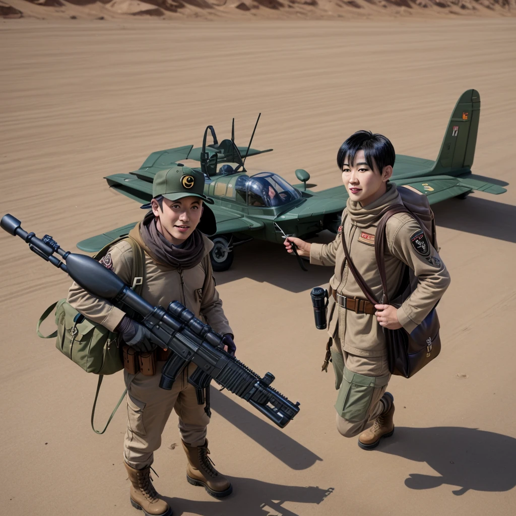 coyote Looney tunes with a bag of dollars, warlike and buchon with gun