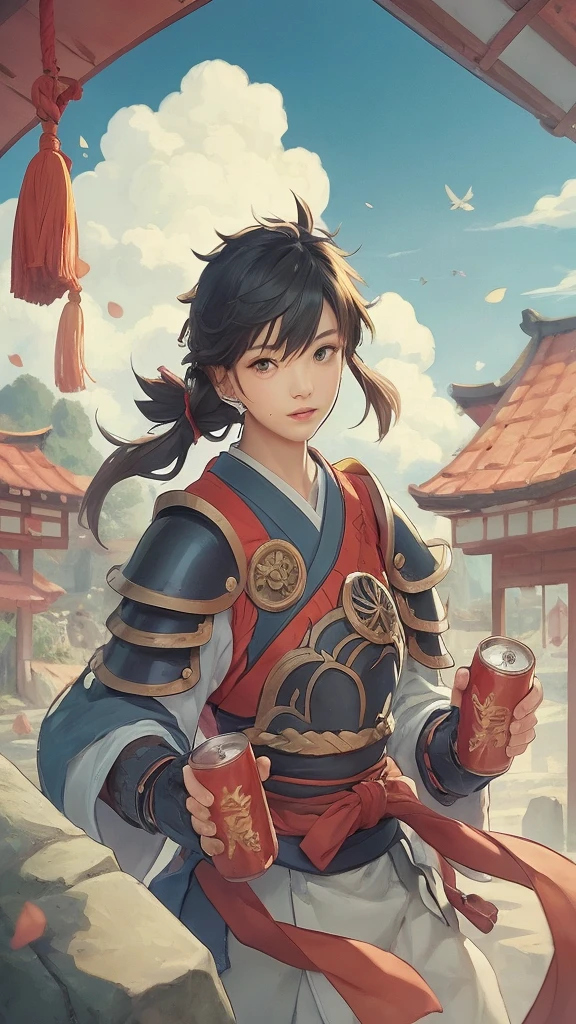 Background Removal、Change pose、whole body、Walking、The clothes remain armored.、Swinging tree branches、Shoes are straw sandals、The trousers are cuffed、2.5th Dimension