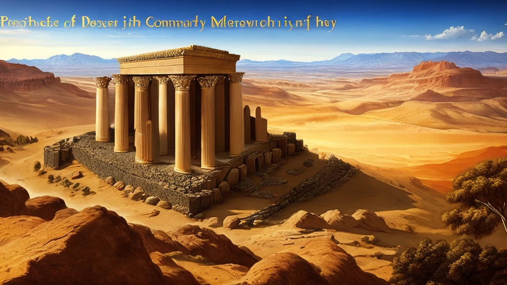 Create a cover image for a YouTube video about the Book of Deuteronomy, part of the Jewish Torah. The image must convey the essence of the content and its importance. Considere os seguintes elementos:
Moses speaking: Show Moses in a leadership position, speaking to a group of Israelites. He could be on a hill or mountain, with a desert scene in the background.
Tablets of the Law: Feature the Tablets of the Ten Commandments, perhaps being held by Moses or positioned centrally in the image.
people of israel: Illustrate a group of Israelites listening intently to Moses, with expressions of attention and reverence.
Visual Context: Use a desert setting with mountains in the background to represent the landscape of the Promised Land. Add symbolic elements like scrolls or the Ark of the Covenant.
artistic style: Opt for an artistic style that combines realism with touches of traditional biblical art. Use warm, natural colors, like shades of brown, gold and light blue.
texto: Include the title “Book of Deuteronomy” in clear, legible letters, positioned at the top or bottom of the image. Use a classic font that conveys seriousness and reverence.
Jewish symbols: Discreetly Add Jewish Symbols, like the Star of David or the Menorah, to reinforce the religious context.