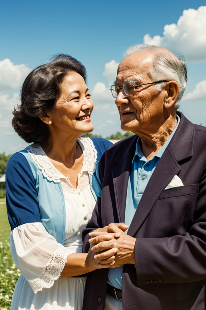 Love in heaven, grandfather and grandmother