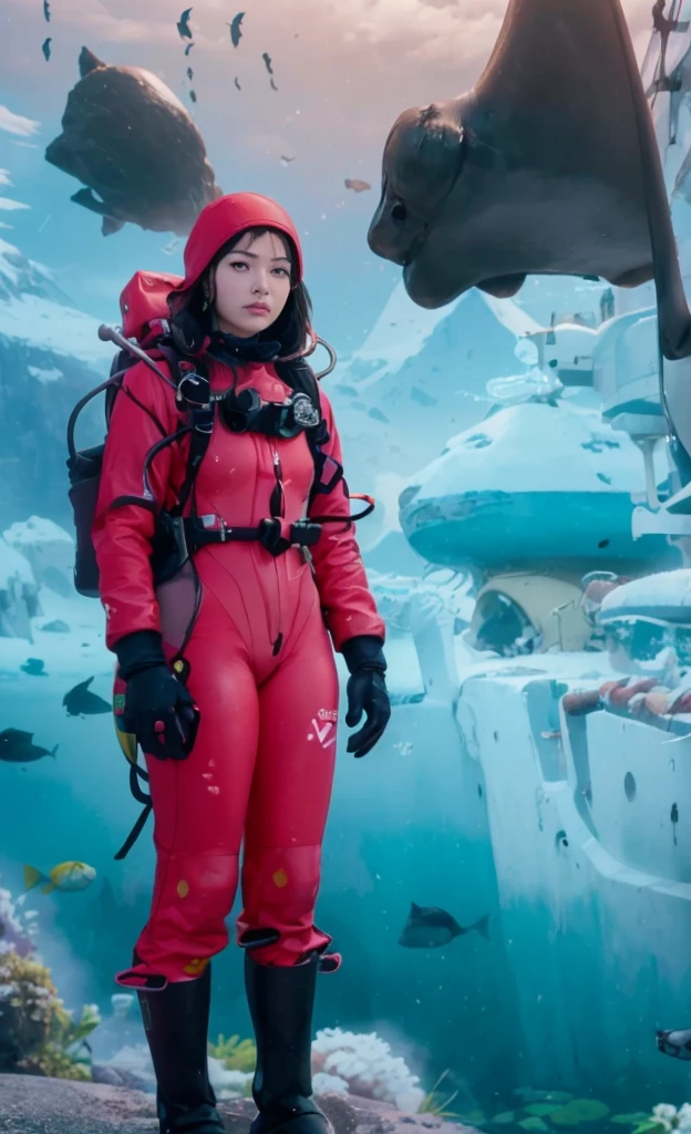 scubagear2023, ((( movie still of Italian exploitation movie))) , cinematic, film grain,
by (Giuseppe pinori:Richard wong:0.2),  (Foreground: scientific dive sight on the ocean shore, (ice cold) , on the diveboat vessel, Volumetric Light, ((Middleground: (closeup) pretty and young   girl (Lee Sung-kuyng, clear facial features), in [ fullbody neoprene];2 factured heavy drysuit, (in scuba), [oxygen tank]:0.7, after a scuba dive, , action pose,   , clear facial features, perfect body,(full body portrait)
)),
(((Background: distant frozen mountains))), (creating an emphasis on emotions such as wonder, trill, happiness,),  
Blondhead women, inspired by Ron English, [au naturel]:0 1, , 
intricate details, trend on istock, best quality, masterpiece, 5 fingers, 1girl, 