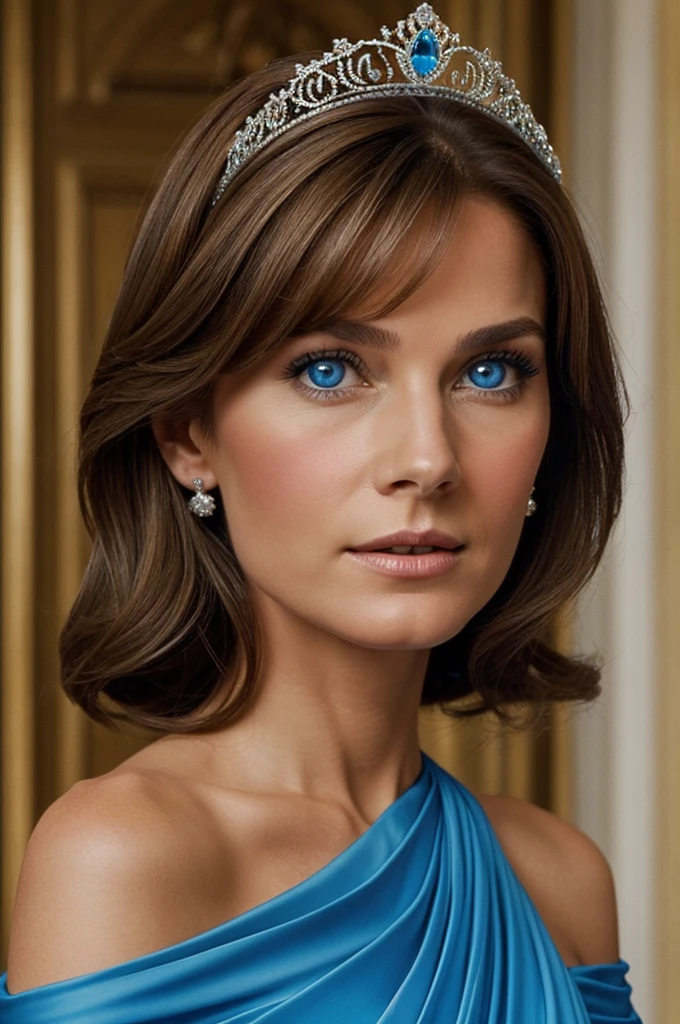 Spawns a Lady with a tiara, small and thin nose, with short, LIGHT BROWN hair (she has to look like Lady di with blue eyes)