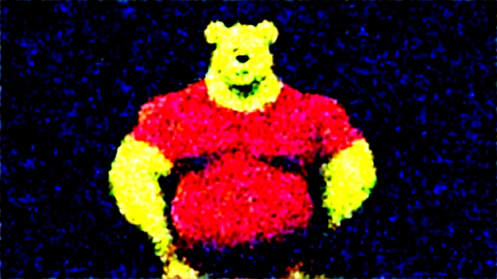 Monstrously massive musclegut anthro furry bear in a red shirt and a red shirt on is holding 1000-pound barbell with one hand, furry art