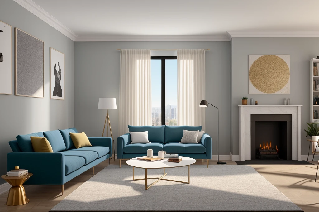 In a modern living room designed by renowned architects, the sleek lines and minimalist aesthetics come to life in a digital illustration reminiscent of M.C. Escher's mind-bending art. The room's intricate geometry, furniture placement, and interplay of light and shadow create an illusion of endless space and complexity. The color temperature leans towards cool tones, enhancing the sense of contemporary elegance. Faces of imaginary occupants reveal a mix of awe and contemplation, perfectly complementing the surreal atmosphere. The lighting is soft, casting subtle gradients across the surfaces, contributing to the dreamlike ambiance