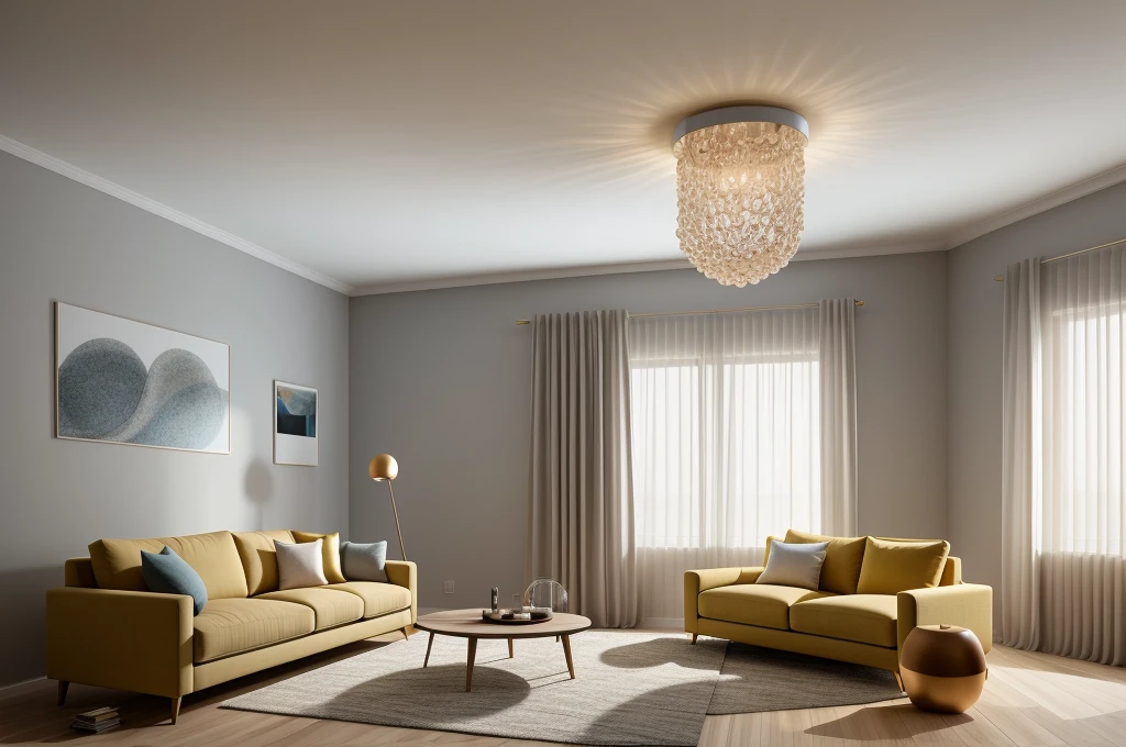 In a modern living room designed by renowned architects, the sleek lines and minimalist aesthetics come to life in a digital illustration reminiscent of M.C. Escher's mind-bending art. The room's intricate geometry, furniture placement, and interplay of light and shadow create an illusion of endless space and complexity. The color temperature leans towards cool tones, enhancing the sense of contemporary elegance. Faces of imaginary occupants reveal a mix of awe and contemplation, perfectly complementing the surreal atmosphere. The lighting is soft, casting subtle gradients across the surfaces, contributing to the dreamlike ambiance