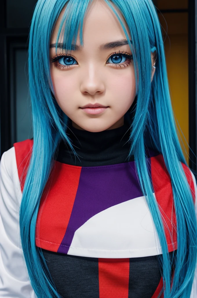 UA anime girl with one eye of different colors 
