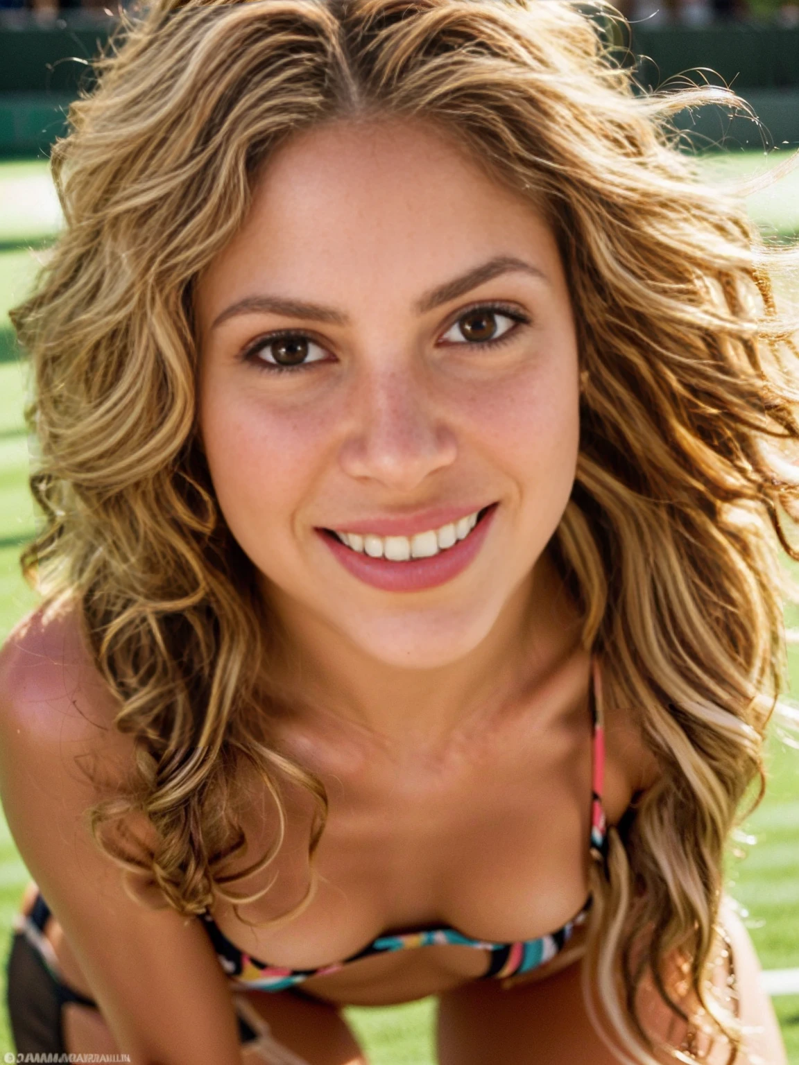 ((FULL BODY SHOT 1.2)), (The girl is Shakira 1.2, 20 year old girl 1.2, seductive look 1.2, NAKED 1.3, NSFW 1.2), (Shakira is a tennis player 1.2, NAKED 1.3, shoulder length hair 1.2), (very sexy Latina woman 1.2, perfect curves 1.2, alluring figure 1.2, nice breasts 1.2), (standing with legs open 1.2, sexually seductive pose 1.2), (masterpiece, best quality:1.2), 1girl, solo, (best quality,4k,8k,high resolution,masterpiece:1.2), realistic (1.37) girl, (hyper realistic 1.2), (highly detailed face 1.2, Detailed facial features 1.2), (set in a tennis court 1.2, cinematic lighting 1.2, highly detailed background 1.2)