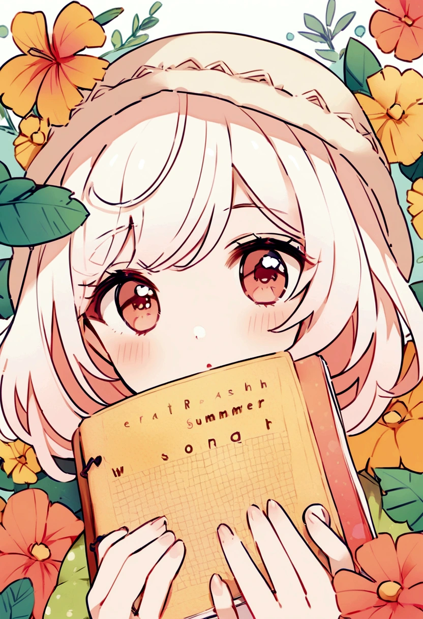 Create a fresh and eye-catching summer cover for a word search book