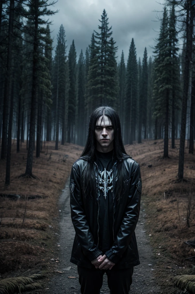 Create an album cover for a black metal band 