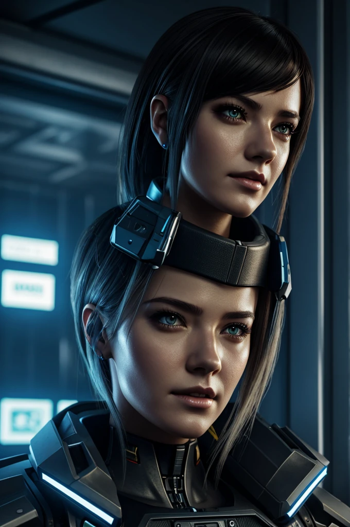 Lucy from cyberpunk robotic realistic