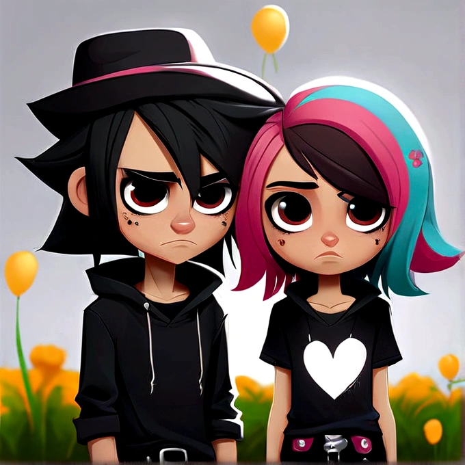 Emo couple the boy is Polish and the girl is Mexican make them cute
