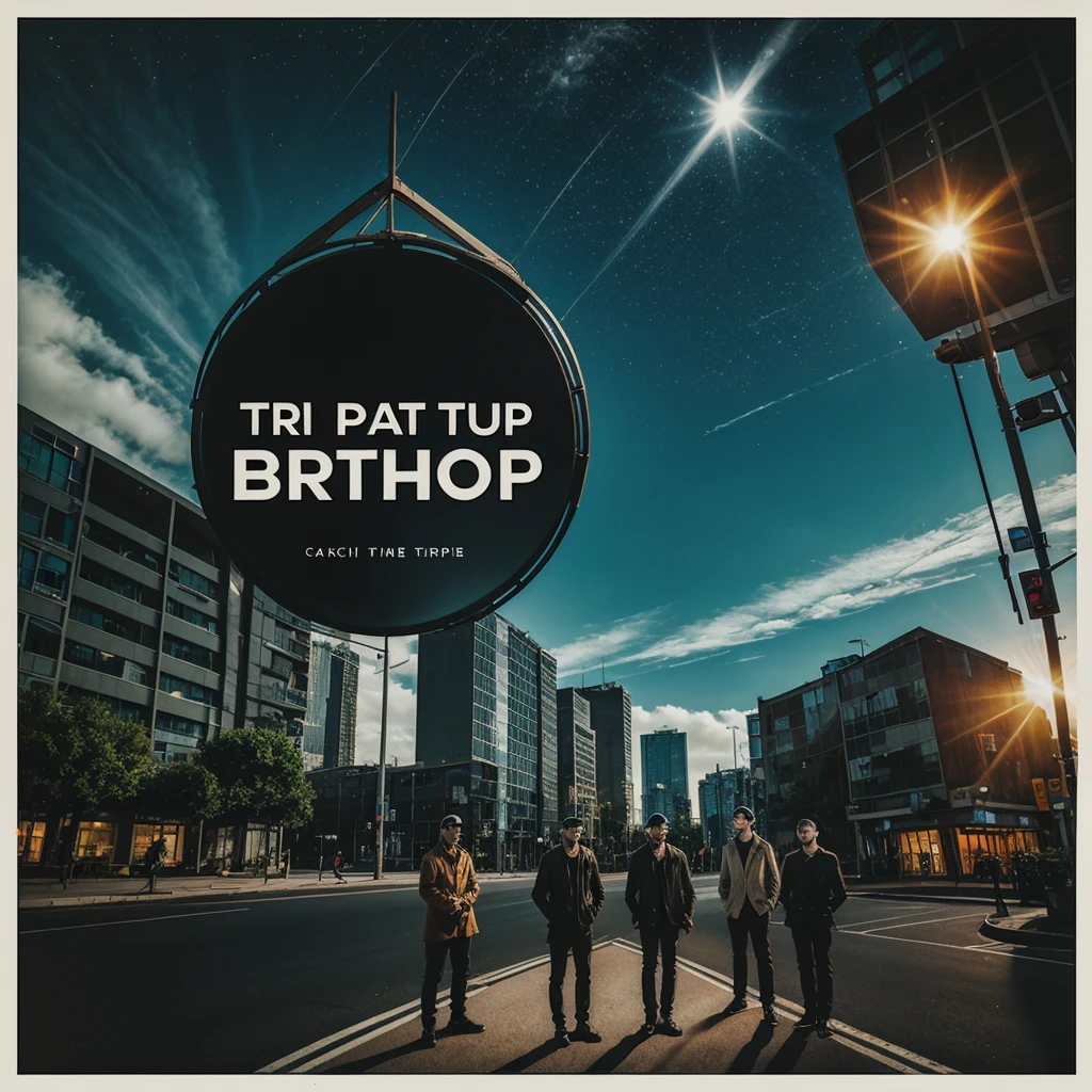 Create an album cover for a trip hop band