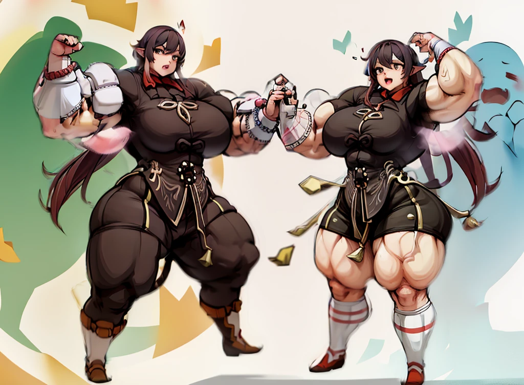 (very big woman: 1.5), strong, (hyper muscles: 1.5), ABS, thick legs, thick arms, big shoulders, ABS, Leotard),full shot, shot in the stomach, (Hutao from Genshin Impact: 1.5), (huge breasts:1.2), (high:1.2), (colossal ass:1.2), (massive:1.2), (detailed, beautiful face), Moaning, (lustful face: 1.4)