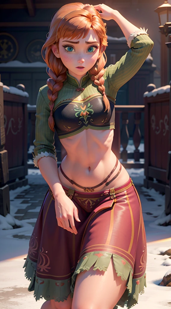 Photo of Anna of Arendelle showing huge breasts, wearing skimpy clothes