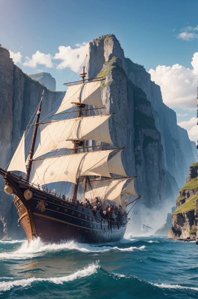 background for scenery of vikings arriving in europe