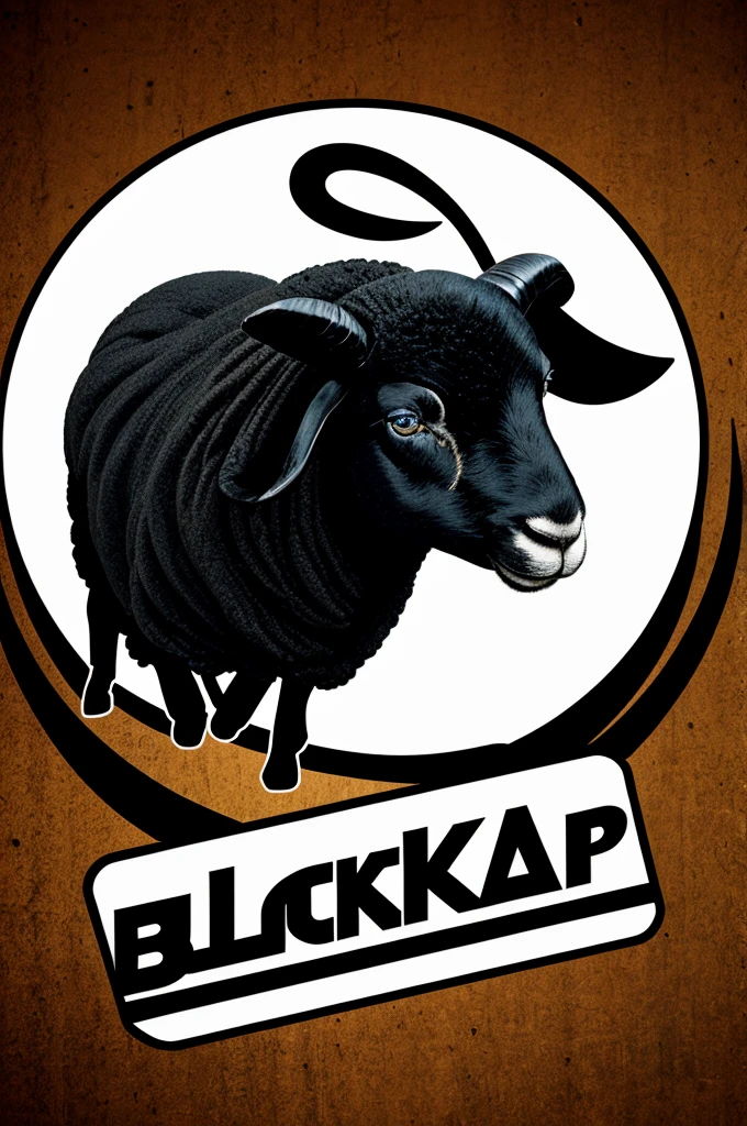 A logo of a black sheep