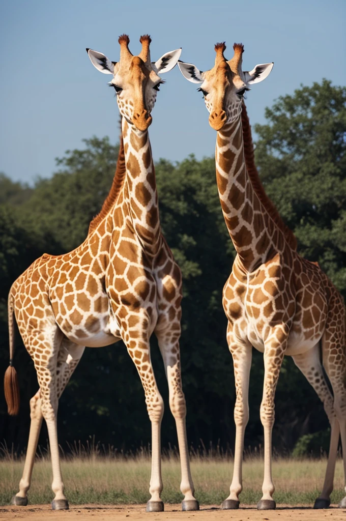 a two-headed giraffe