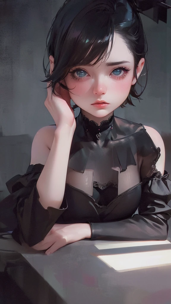 Black corset,束缚、(in prison cell)、full bodyesbian、((top-quality、8k、masterpiece:1.3))、Crisp focus:1.2、Beautiful woman with perfect body shape:1.4、Slender abs:1.2、((layers-Cut、huge tit:1.2))、(Sateen、Street:1.2)、a wet body:1.5、Highly detailed facial and skin texture、A detailed eye、Bery short hair,BDSM,slave,rubber