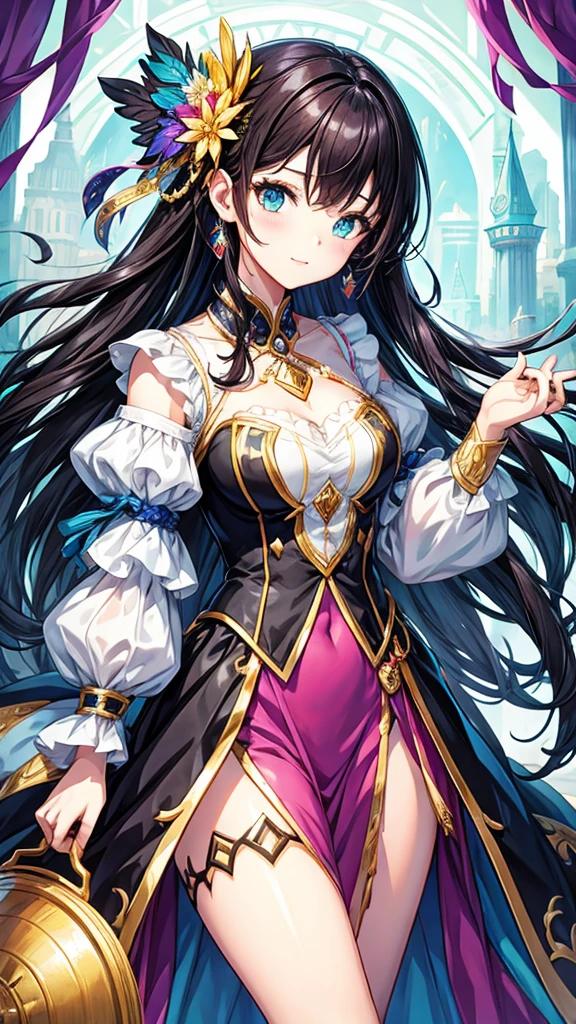 tmasterpiece, Best quality, The content is very detailed, Huang Li, expressive pink dress, fine fabric emphasis, Ray traching, Fantasy style, Standing Picture, 1 plump girl, girlish, lolita , A princess, Little girl, attractive cleavage,