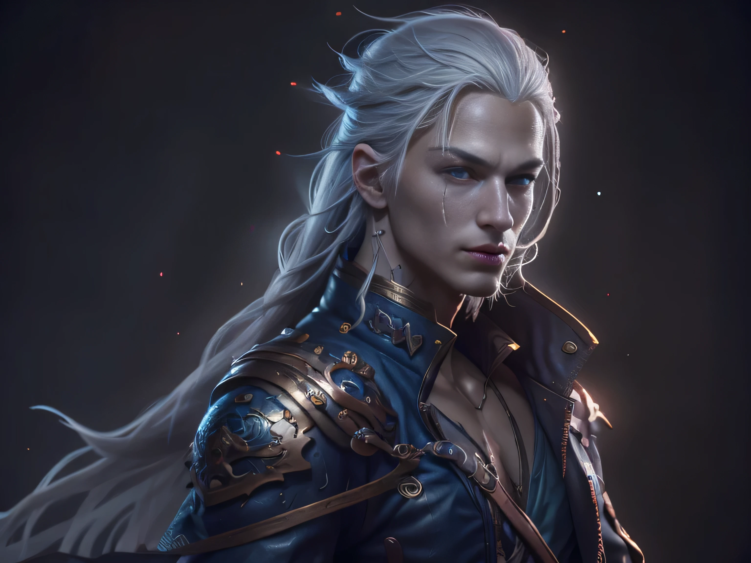 (Best Quality, 8K, Masterpiece, HDR, Soft Lighting, Picture Perfect, Realistic, Vivid), Male Humanoid Dragon (1.0), 1 Guy, Perfect Face, Super Detailed Photo of a Gorgeous Humanoid Dragon Man with Long White Hair, Side by Side lies a white dragon, Beautiful anime fantasy, background blur, anime fantasy, work in the style of Gouves, realism: 1.37, long white hair, plump lips, (Ultra high quality fantasy art), Masterpiece, male model, male character ultra high quality designs, detailed 8k anime art, realistic anime art, highest quality wallpapers, intricate ultra high quality accurate male characters faces, high quality designs and accurate physics (fantasy - ultra high quality art), dark fantasy style), masterpieces, super high quality quality characters, anime resolution - 8K, realistic anime art, wallpapers with the highest quality illustrations, ultra-high detail faces, high-quality design and accurate physics), color, depth of field, shadows, ray tracing, high-quality execution. -high quality and 8K resolution, (Accurate simulation of the interaction of light and materials)], [High-quality hair detail [Read more about beautiful and shiny white hair]], (Beautifully detailed hands [perfect fingers [Perfect nails]]], (perfect anatomy ( perfect proportions)))) [[Full-length]], [Perfect combination of colors (Accurate imitation of the interaction of light and material)], [art that conveys the meaning of the story](modified)