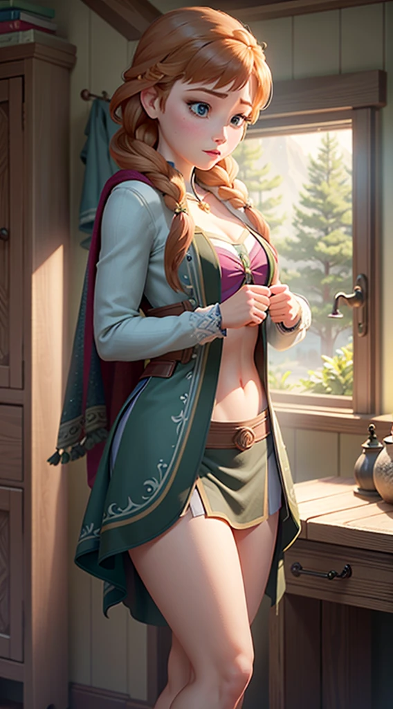 Photo of Anna of Arendelle changing clothes