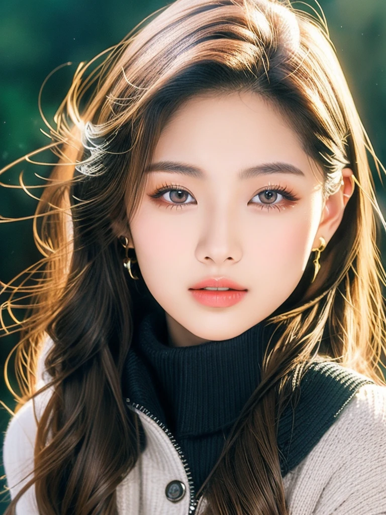 {2.5D art style} Kwon Eun-bi is a young Korean woman in her 28s. Her hair is short at shoulder in a blonde colors.
Her face is slightly shorter than it is long, which carry a warm , expressive face. Her skin is radiant and clear, presenting an impeccable state of health and her curved lips.
Large, brown eyes are expressive and captivating.
Her height is medium, her natural body and defined made up of proportional curves. with the most charming and provocative. It matches their personalities.
She wearing a Black sweater and jeans.