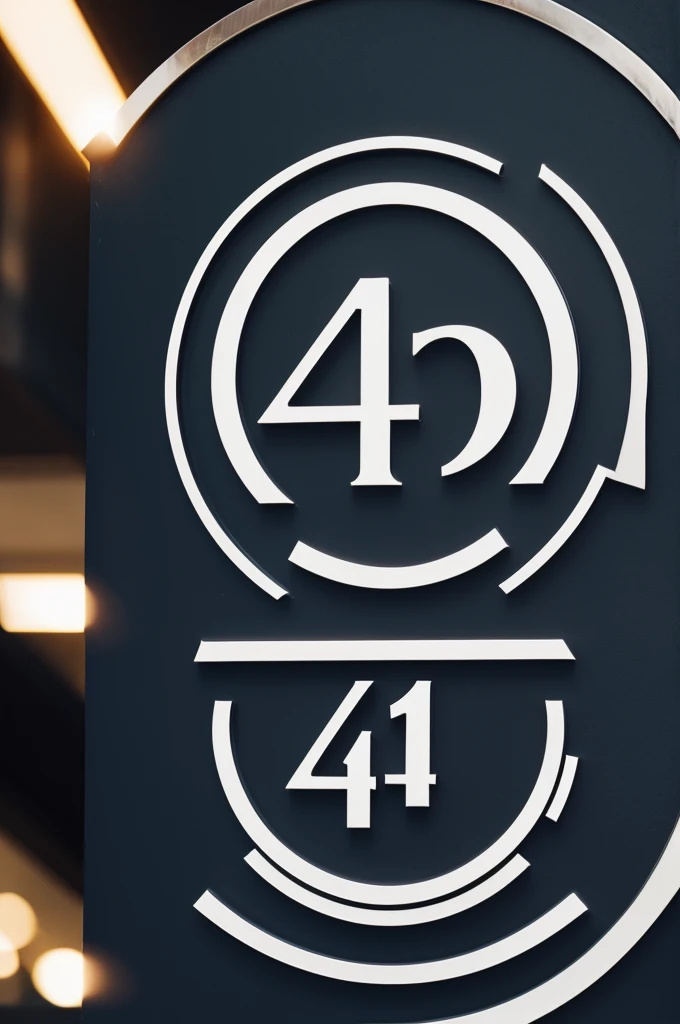 444 number in background for logo