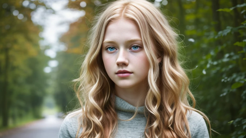 Ultra HD、super high quality、Real、4k、8k、One Girl, Age 15, alone, Aesthetic artwork, Irish, Wavy strawberry blonde hair, Shoulder-length hair, Grey Eyes, Light grey eyes, Pale skin, Runner's body, (Textured skin, Skin pores:1.1),Good, Exposed breasts, Sexy pose、Lifting her miniskirt to show her panties、Beautiful nipples、Nude Model、Atelier