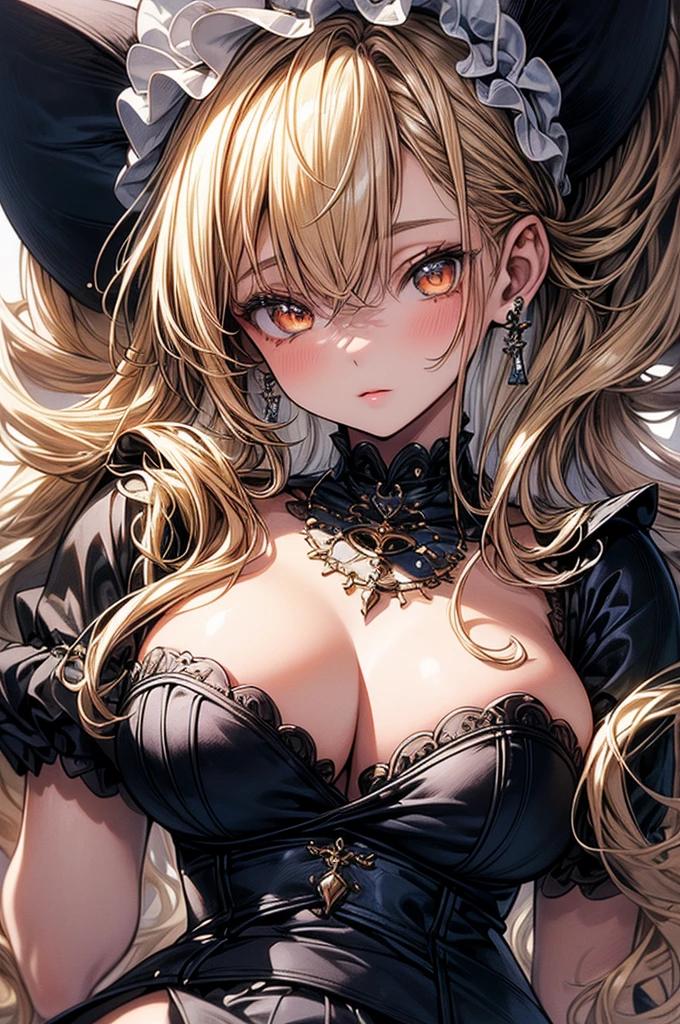 ((highest quality)),(ultra high resolution),(Super detailed),(detailed description),((best CG)),(best work of art),super precision art, great drawing art,(Art with precise details:1.5), (1 woman:1.5), beautiful and well-shaped face:1.5,(Beautiful skin with precise and detailed depiction:1.6),(Very precisely depicted French Maid outfit),provocative angle:1.6,gorgeous, masterpiece, best quality, high-resolution, finely detailed, extremely detailed and beautiful, distinct-image, 1 girl, solo, White French Maid Uniform, beautiful young age girl, 13 yarly white skin, Blonde braided ponytail hair, adorable and cute facial features, golden-brown colored eyes, Black sheer stockings plump thick lips, tiny breasts, slender and slim toned body type, tall height(190cm), small narrow waist, wide curvy hips, plump large round ass, full body picture, cat-ears, cat tail