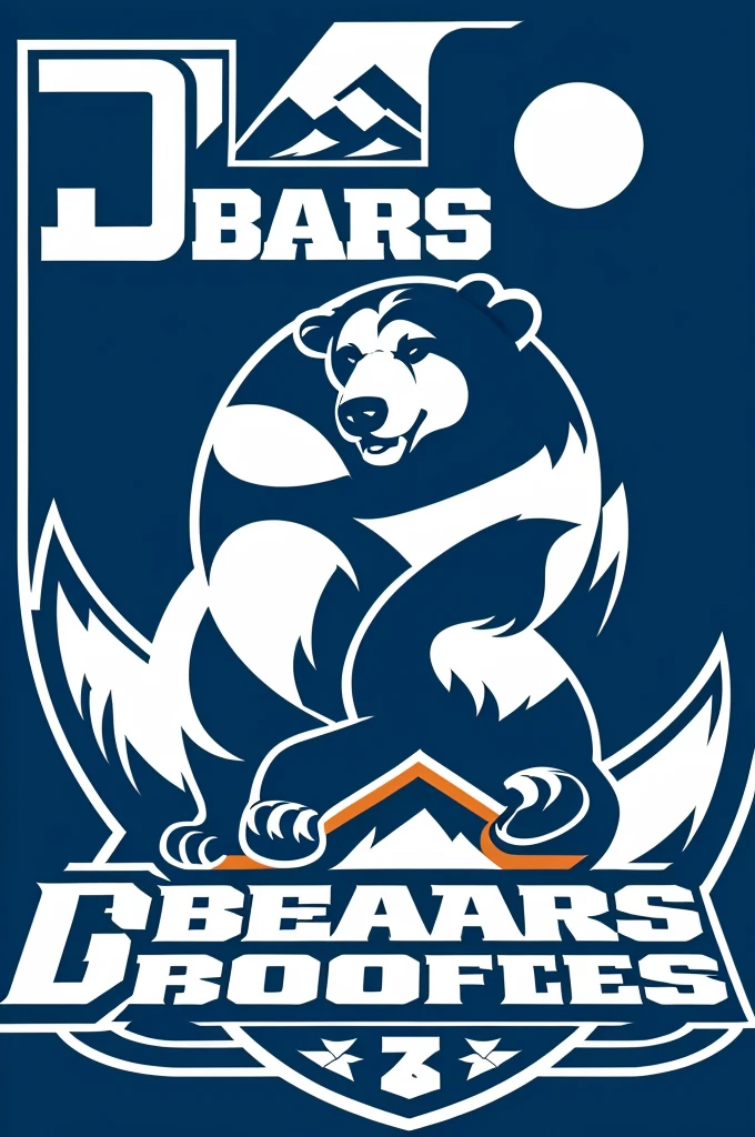 volleyball logo,with background name "the bears",make it look like a professional team.