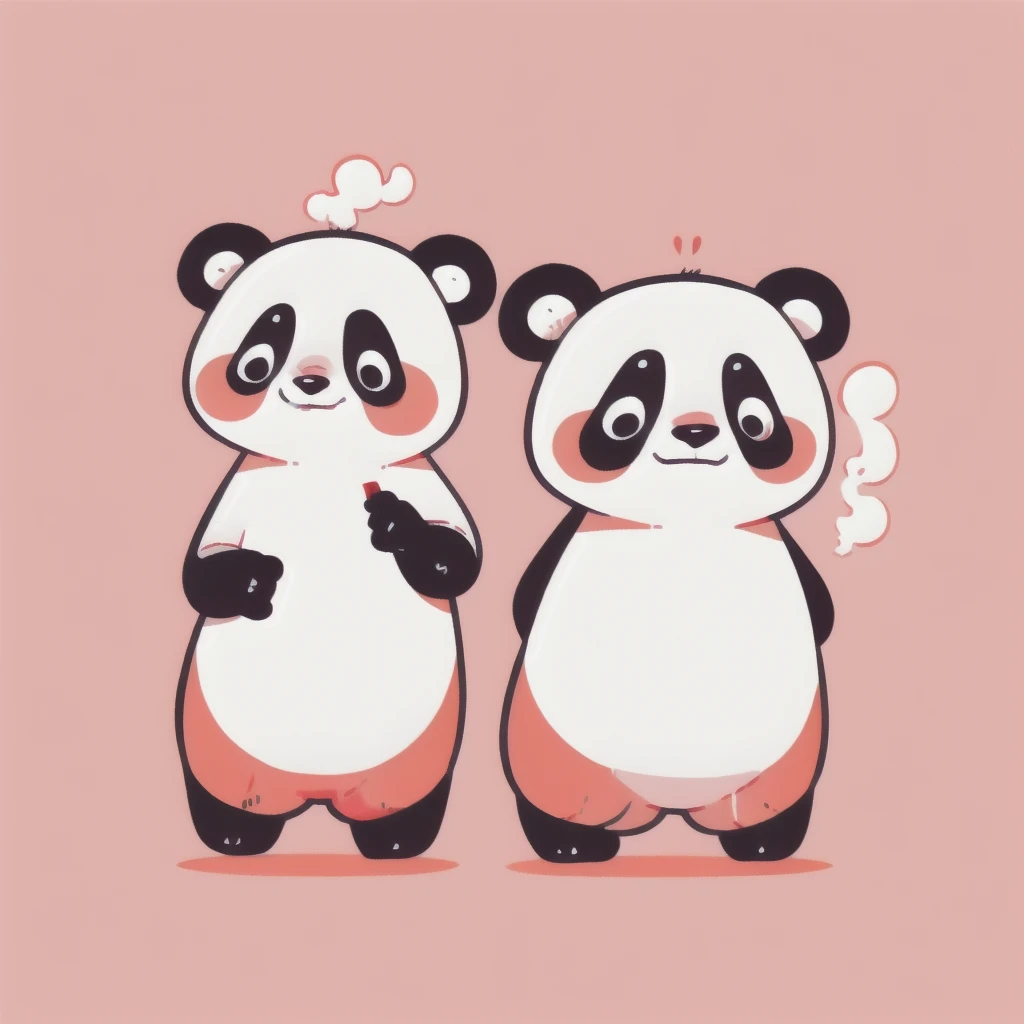 Illustration of a panda smoking a cigarette