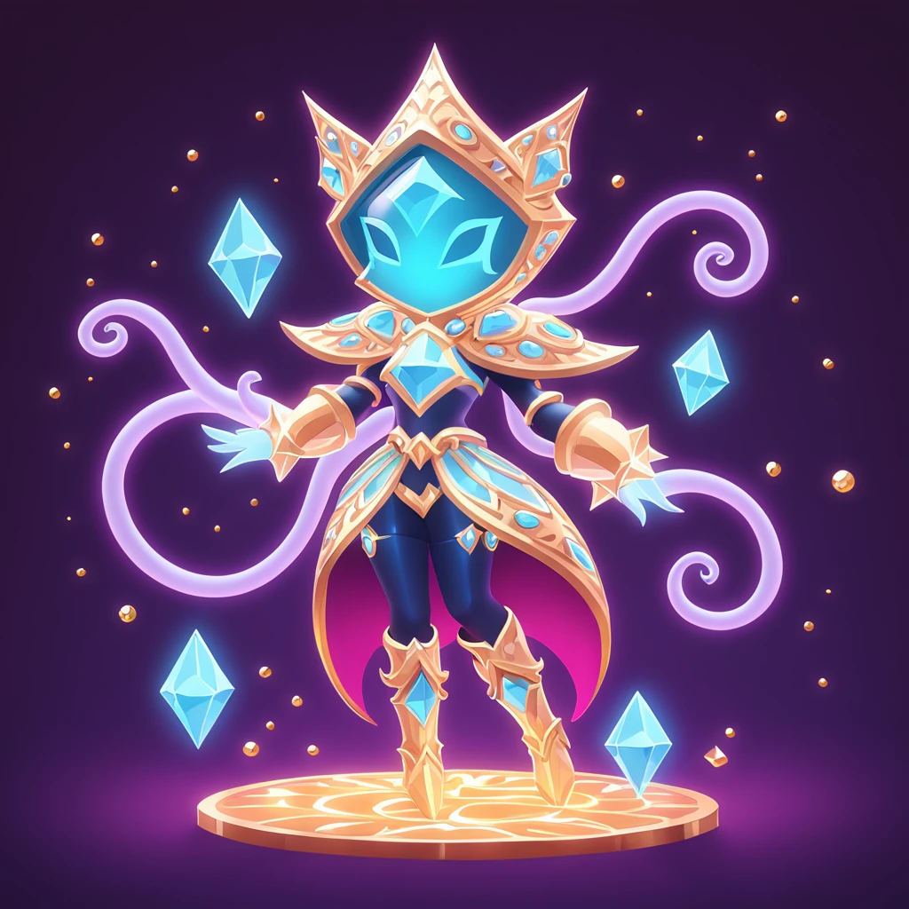 Enchanted Knight in tentacle bejeweled art style