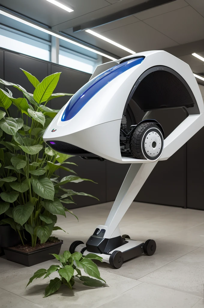 realistic image of a plant pest detection robot