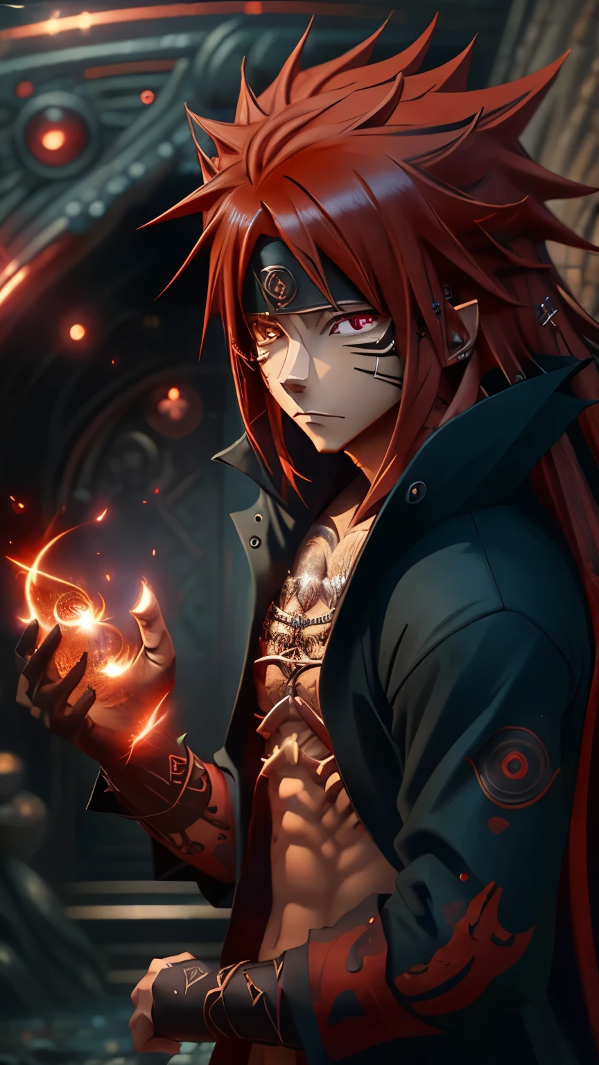 tensei shitara slime datta ken, guy crimson, red Hair, male  body, anime art style, anime style, reincarnated as a slime, bright fiery eyes, bright orange eyes, Bright ember eyes, burning eyes, red eyes of fire, wallpaper, 4 k manga wallpaper, animated badass 8k, 4k animado wallpaper, animated epic artwork, hd anime wallaper, anime wallaper, animated style 4k, ultra hd animado wallpaper, animado wallpaper 4k, animado wallpaper 4 k, epic animated style, mitz vah art style, detailed animated art, red lens flare