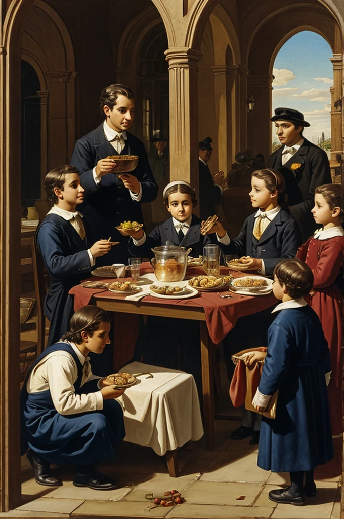 The feeding of the lower class before