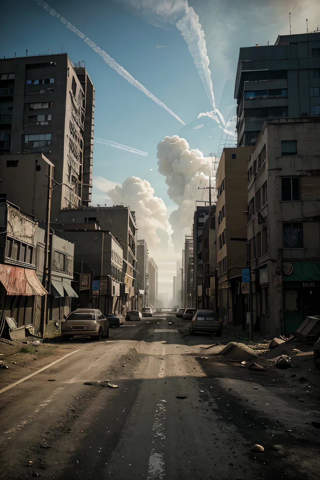 post-apocalyptic world that is heavily polluted because of humanity