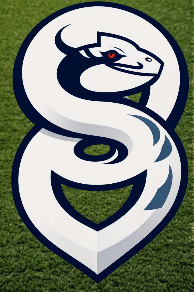 Football team logo image of a white snake