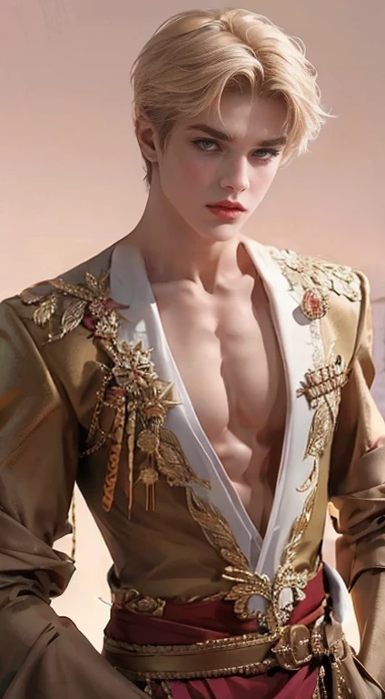 He wears royal clothes 