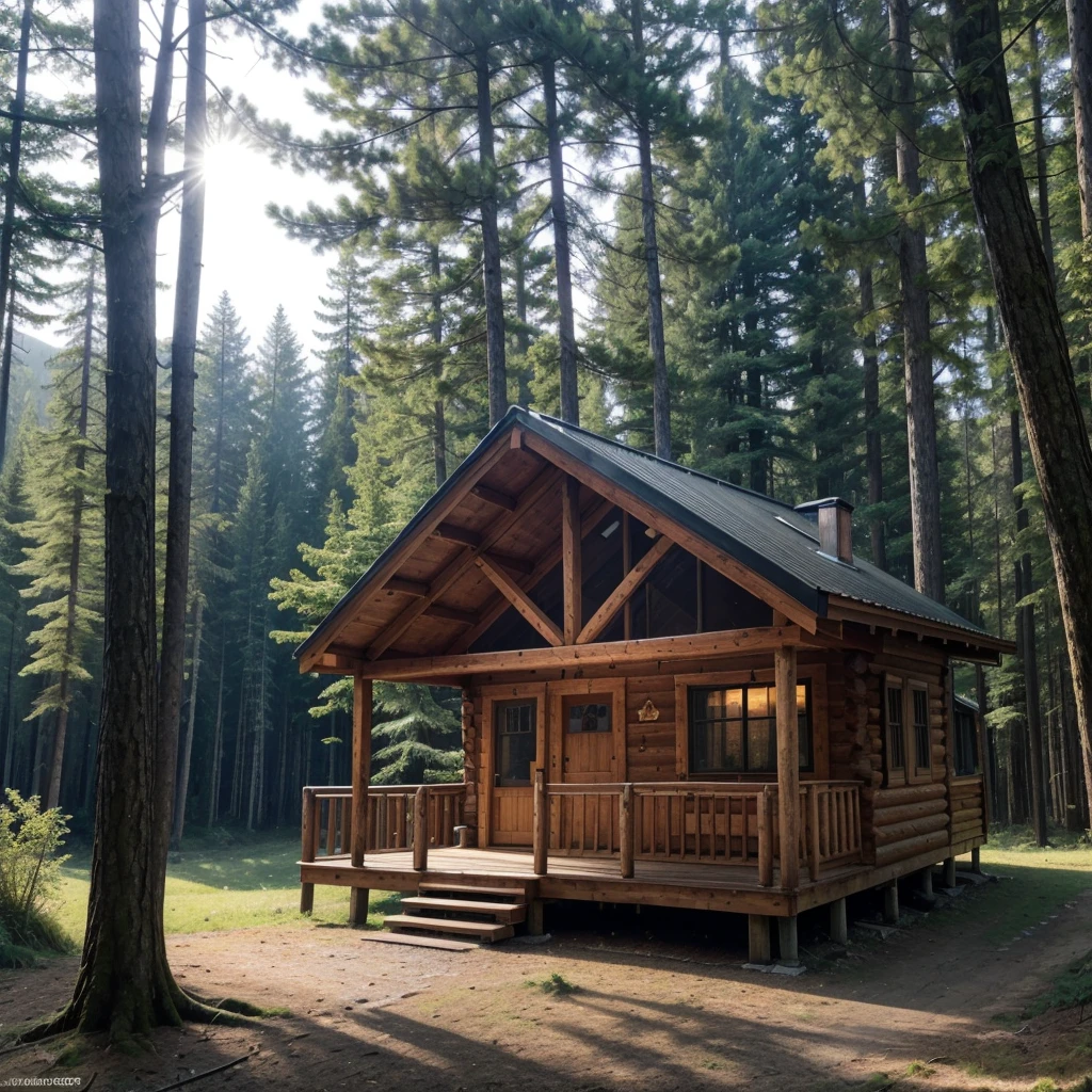 A wooden cabin stands among the tall trees of the forest, bathed in the first rays of dawn. Dim light illuminates the rustic looking facade, highlighting the simplicity of its clean lines and the contrast with the surrounding natural environment. The gentle rustle of the wind through the leaves creates an atmosphere of serenity, while the morning dew shines delicately on the grass, adding a touch of freshness to the landscape.
This message has been generated by Nova - download it for free: https://novaappai.page.Link/Y2oP7QyKEzuMscw89