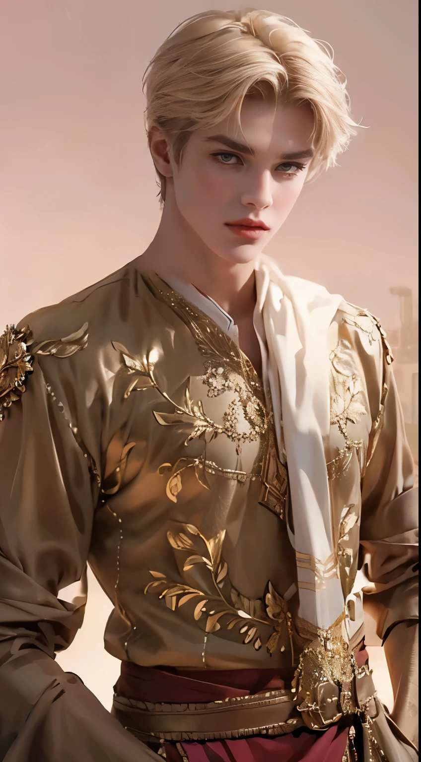 He wears royal clothes 
