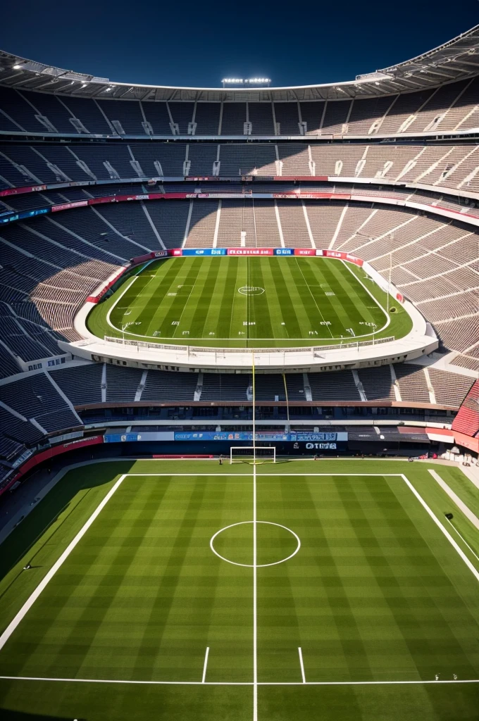 A minimalist football stadium 