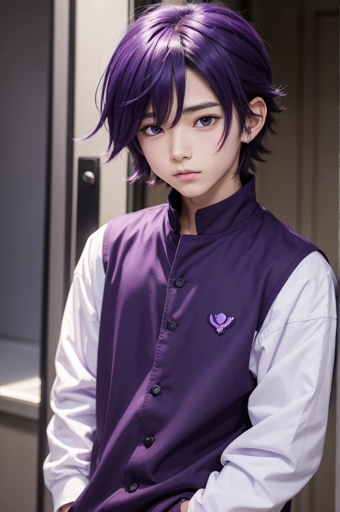 anime boy purple é 
