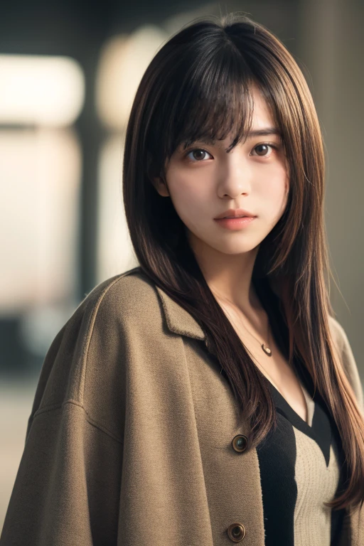 (8K, RAW Photos, Highest quality, masterpiece:1.3), (Realistic, photo-Realistic:1.4), (Highly detailed 8K wallpapers), Sharp focus, Written boundary depth,
Japanese Idols,very cute,10 years old ,(coat: 1.3),(Long, straight hair :1.3 ), Upper Body, Highly detailed face and eyes,(Shiny skin:1.2),Cinema Lighting, Soft Light, Blur the background, Bokeh , ( Dynamic pose:1.3), (that'It's snowing outside、Winter cafe with a warm fireplace)
