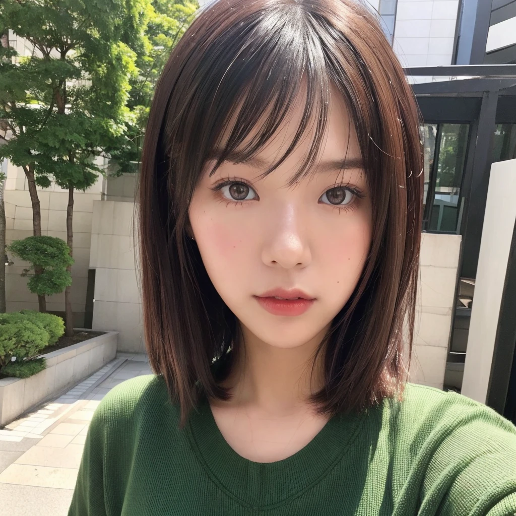 (((hd closeup photo))),one standing Aimi Rin looking at camera,25 years old, (((Aimi Rin))), in the Tokyo city