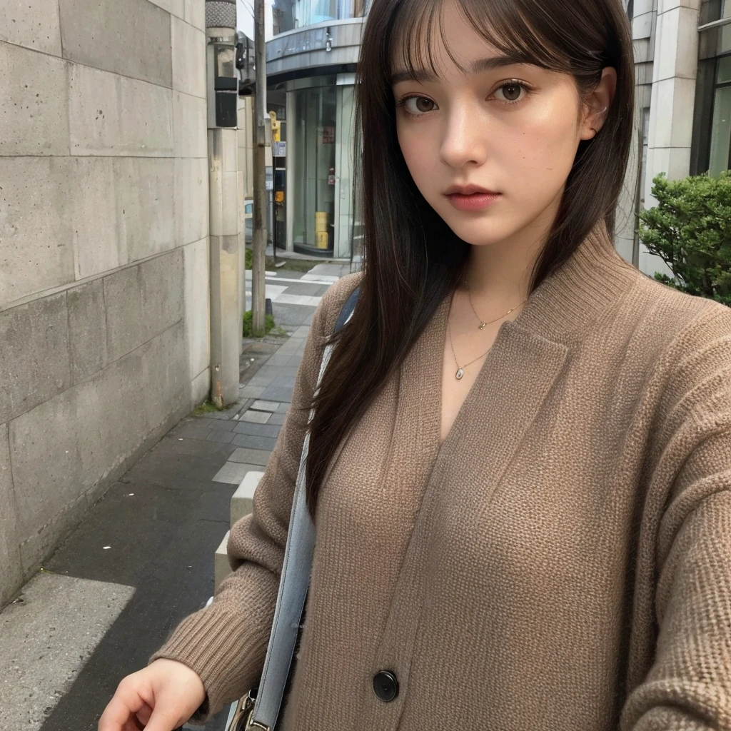 (((hd closeup photo))),one standing Anne-Marie Alto looking at camera,25 years old, (((Anne-Marie Alto))), in the Tokyo city