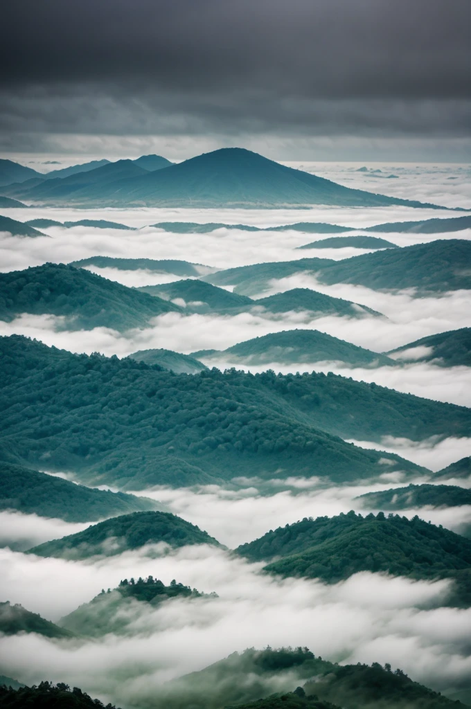 Sea of mist, rain