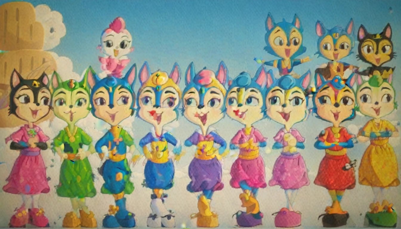 A cartoon cat in a white dress stands in front of a wall, 埃及Catwoman神, bet, Wearing golden cat armor, Catwoman, Egyptian God, Neferibido, anime Catwoman, Hieroglyphics, Hieroglyphicsics, Pharaoh, Catwoman, Sora is a cat, tabaxi, Cat from the void