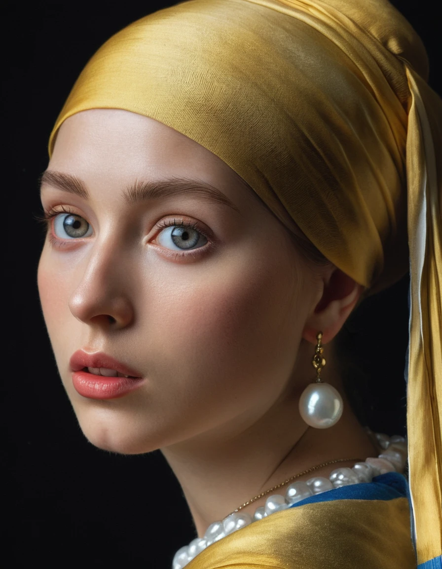 (best quality,4k,8k,highres,masterpiece:1.2),ultra-detailed,(realistic,photorealistic,photo-realistic:1.37),girl with a pearl earring by johannes vermeer,beautiful detailed eyes,beautiful detailed lips,extremely detailed eyes and face,longeyelashes,elegant woman,oil painting,intricate details,chiaroscuro lighting,warm color palette,dutch painting style,renaissance art,classical portraiture