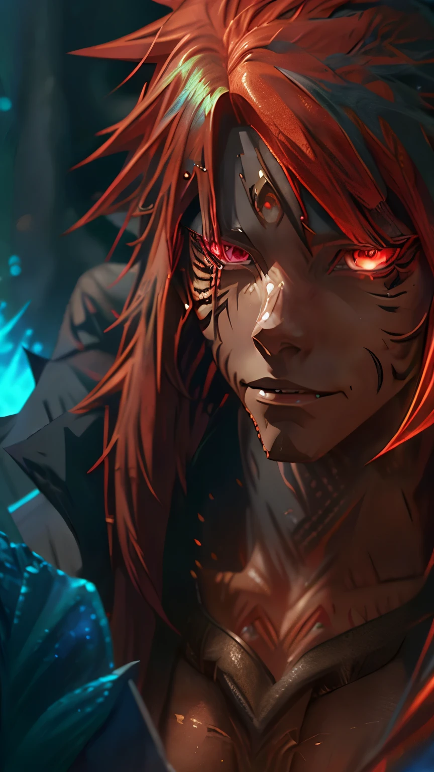 tensei shitara slime datta ken, guy crimson, red Hair, male body, anime art style, anime style, reincarnated as a slime, bright fiery eyes, bright orange eyes, Bright ember eyes, burning eyes, red eyes of fire, wallpaper, 4 k manga wallpaper, animated badass 8k, 4k animado wallpaper, animated epic artwork, hd anime wallaper, anime wallaper, animated style 4k, ultra hd animado wallpaper, animado wallpaper 4k, animado wallpaper 4 k, epic animated style, mitz vah art style, detailed animated art, red lens flare