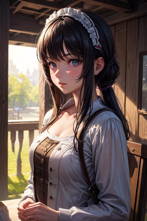 (RAW photo, best quality), (realistic, photo-realistic:1.3),best quality,highly detailed,masterpiece,ultra-detailed,illustration,1girl,upper_body,dynamic angle,world masterpiece theater,messy_long_hair,best quality,extremely detailed CG unity 8k wallpaper,ink,Amazing,cinematic lighting,lens_flare,,dunhuang_style